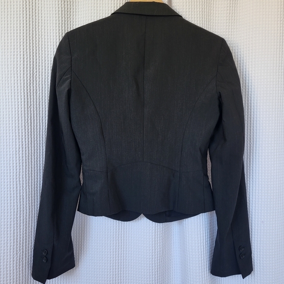 Mexx skirt and blazer with curved seam details, summer weight, charcoal, sz 4/6 - Picture 6 of 8